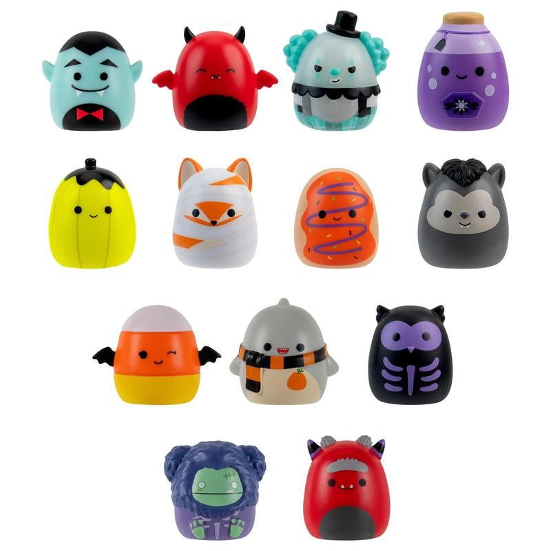 Squishmallows Squish-A-Longs Halloween Countdown 13 Days Calendar - 13 Mini Squish Collectibles - 1-Inch Scale Squish Squeezable Plastic Figures - Spooky Cute Design