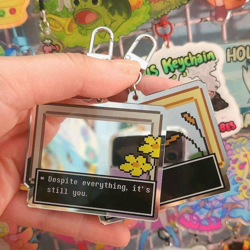 Despite Everything, It'S Still You Mirror Keychain - Silver U-Shaped Clasp