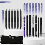 Rarler 13 PCS Smart Pen School Supplies with Moster Pencil Case, 1 Twist Pen, 1 Everlasting Pencil, 1 Grip Pen, 1 Silent Click Pen, 1 Retractable Pen, 1 Agile Pen, 1 Erasable Gel Pen, 6 Click Ballpoint Pens 0.5Mm Student Essentials Infinity Pen