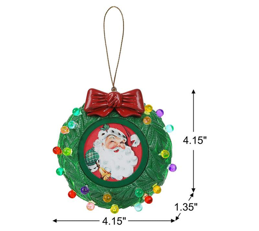 Mr. Christmas 3 In. Green Wreath Recordable Ornament