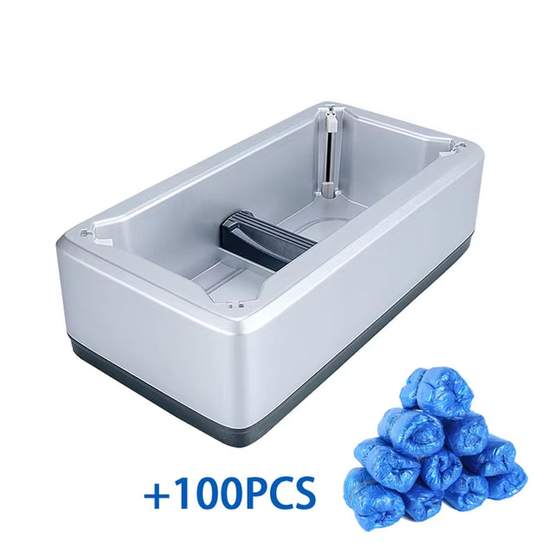 Automatic Shoe Cover Dispenser Hand-Free Shoe Covers Machine Portable ABS Anti-Slip Base Overshoes Machine for Home Office