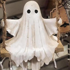 Ghost on a Tree Swing - Swinging Shadows 2025 New Cute Spooky Figurine for Halloween Indoor Outdoor Decorative Sculptures Gift Ornaments 11"D X 3.9"W X 7.8"H