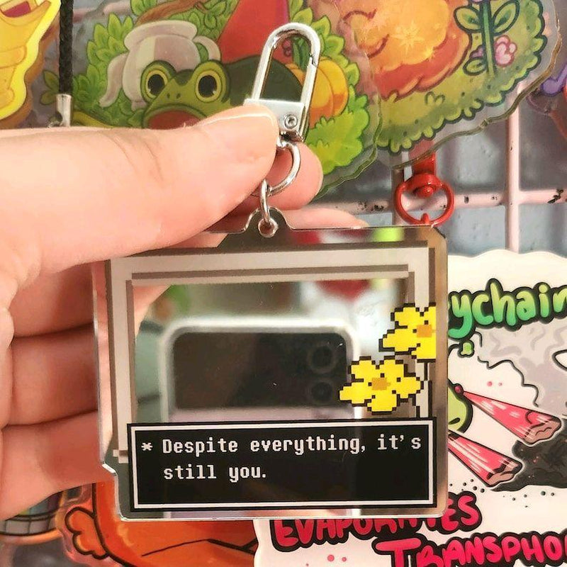 Despite Everything, It'S Still You Mirror Keychain - Silver U-Shaped Clasp