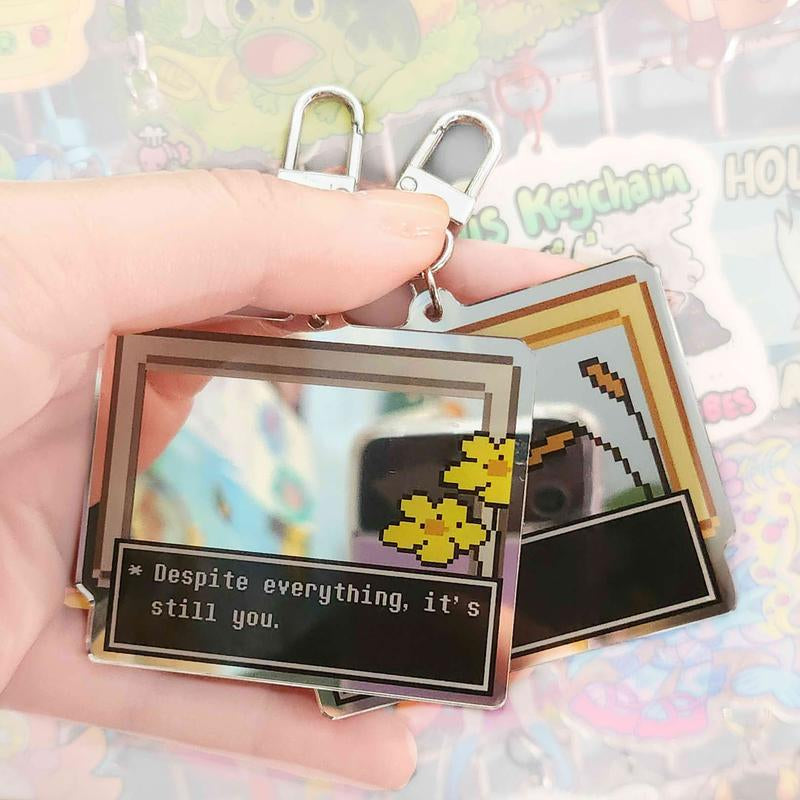 Despite Everything, It'S Still You Mirror Keychain - Silver U-Shaped Clasp