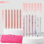 Rarler 13 PCS Smart Pen School Supplies with Moster Pencil Case, 1 Twist Pen, 1 Everlasting Pencil, 1 Grip Pen, 1 Silent Click Pen, 1 Retractable Pen, 1 Agile Pen, 1 Erasable Gel Pen, 6 Click Ballpoint Pens 0.5Mm Student Essentials Infinity Pen