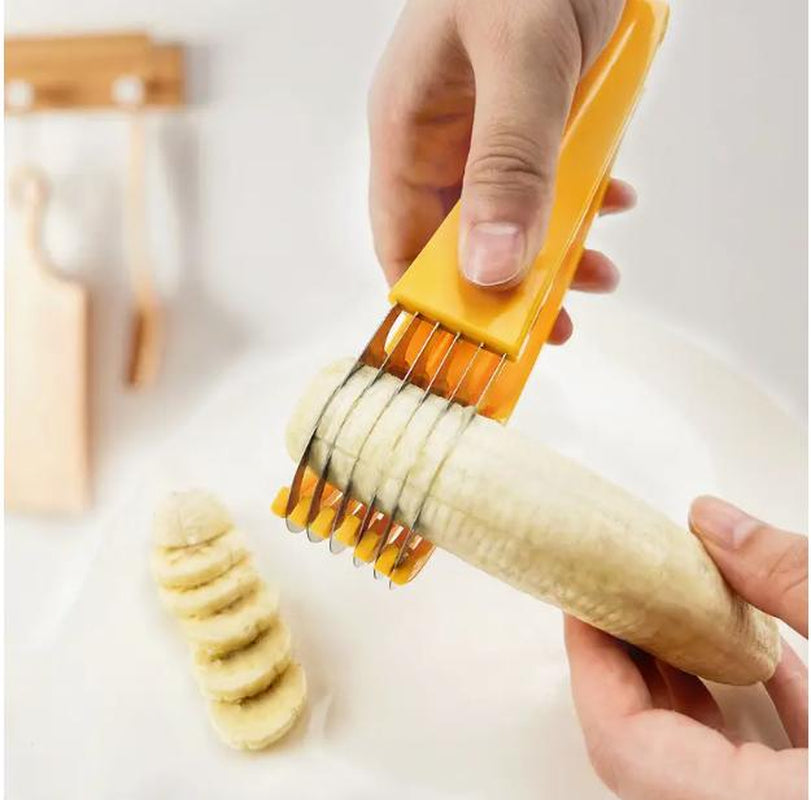 Creative PP Banana Slicer, Banana Fruit Splitter, Ham Sausage Cutter, Fruit Salad Slicer