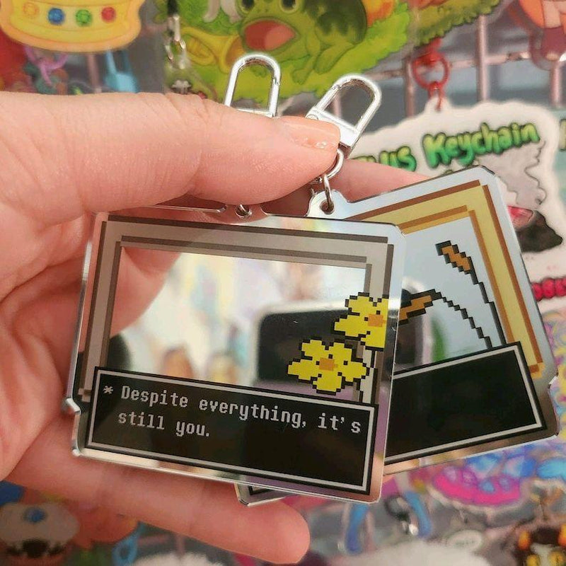 Despite Everything, It'S Still You Mirror Keychain - Silver U-Shaped Clasp